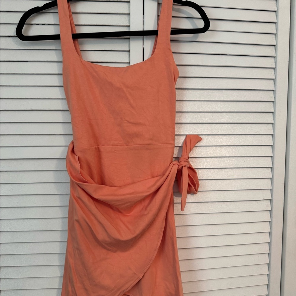 Wilfred Coral Wrap Tie Sundress